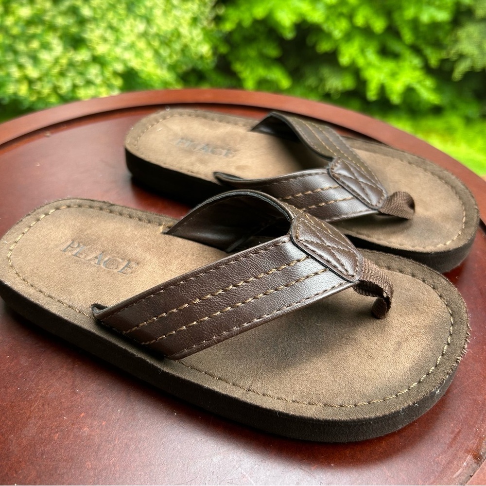 Brown Flip Flops | Size 9/10 Toddler Boy | Just Like Dad Vacation Sandals